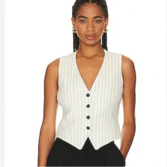 rag & bone Tops - NWT rag & bone Priya Ponte Tailored Vest Stripe